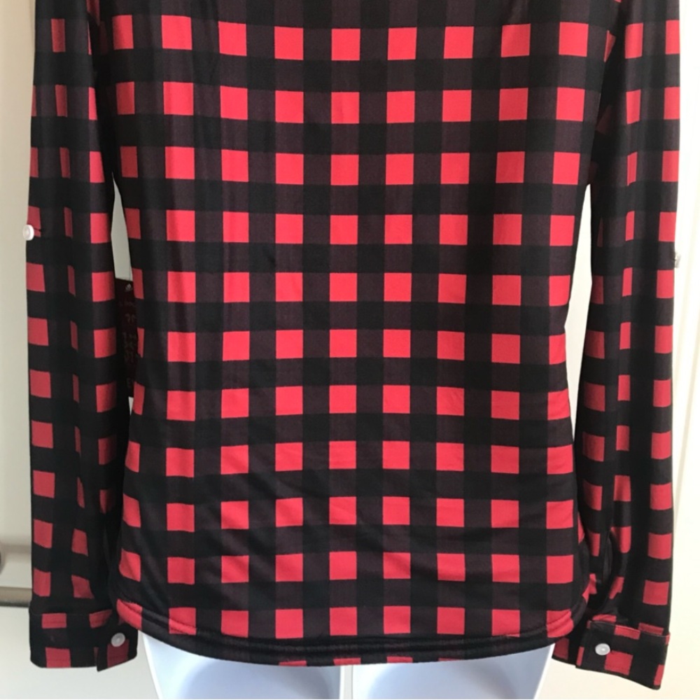 🔴 4/$15 Forever 21 Women’s S Red & Black Plaid Sherpa Lined Button Up Shirt NWT - Picture 12 of 16